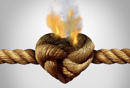 heart rope burrning